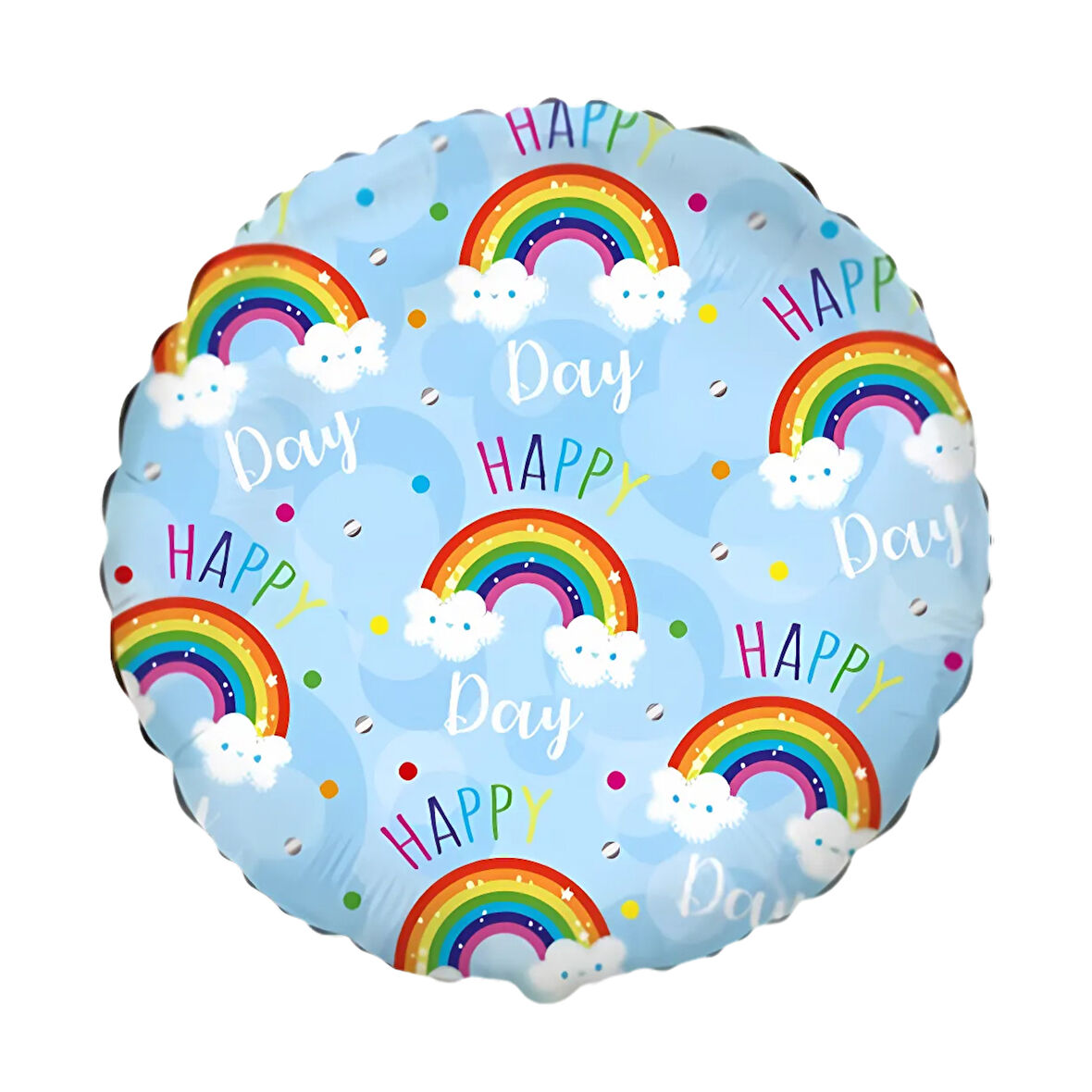 Gökkuşağı Mavi Folyo Balon 18 inç 46 cm