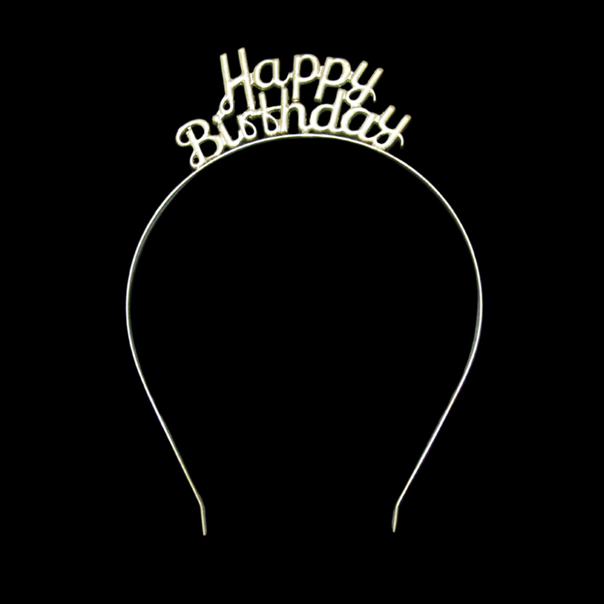 Happy Birthday Altın Renkli Metal Taç