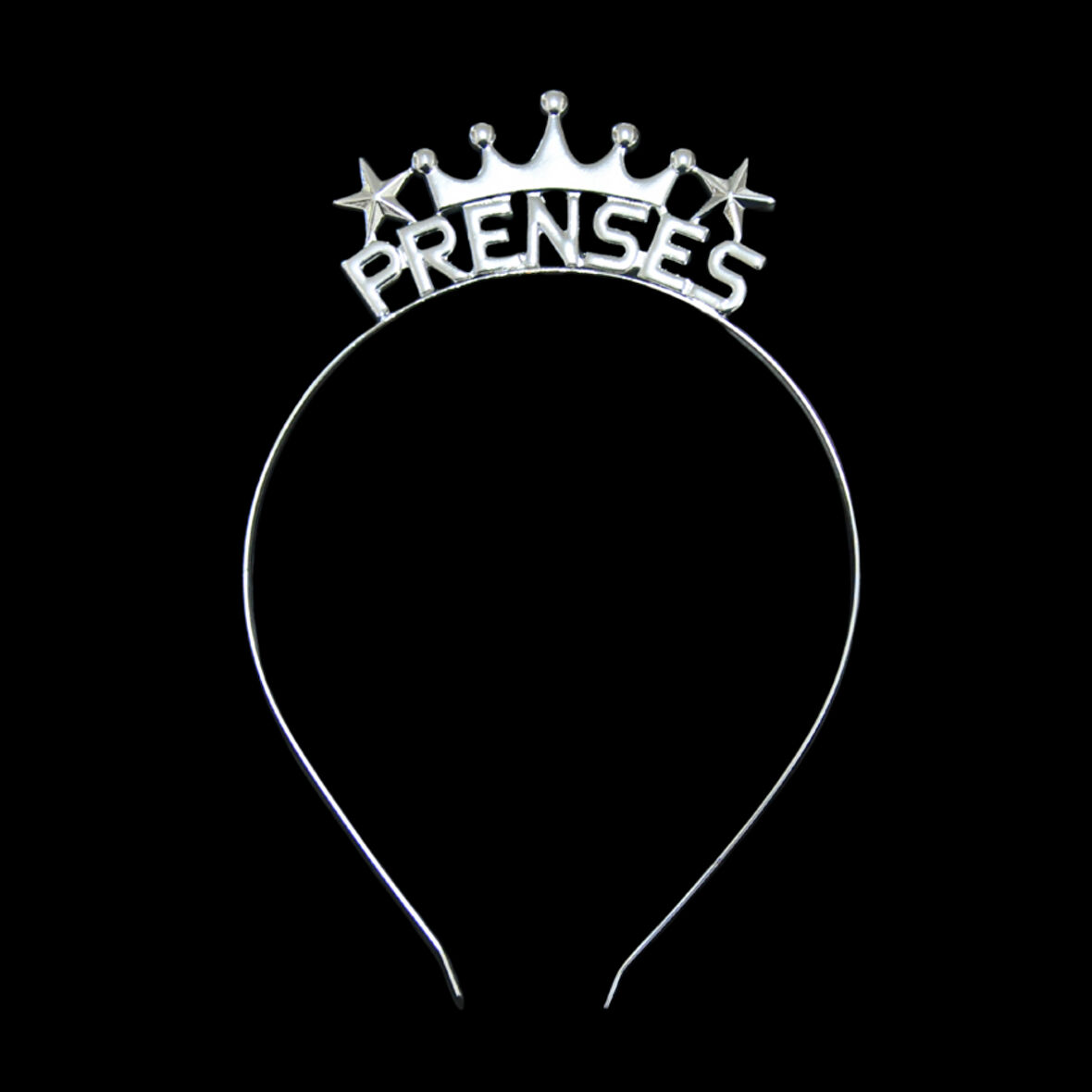 Prenses Gümüş Renkli Metal Taç