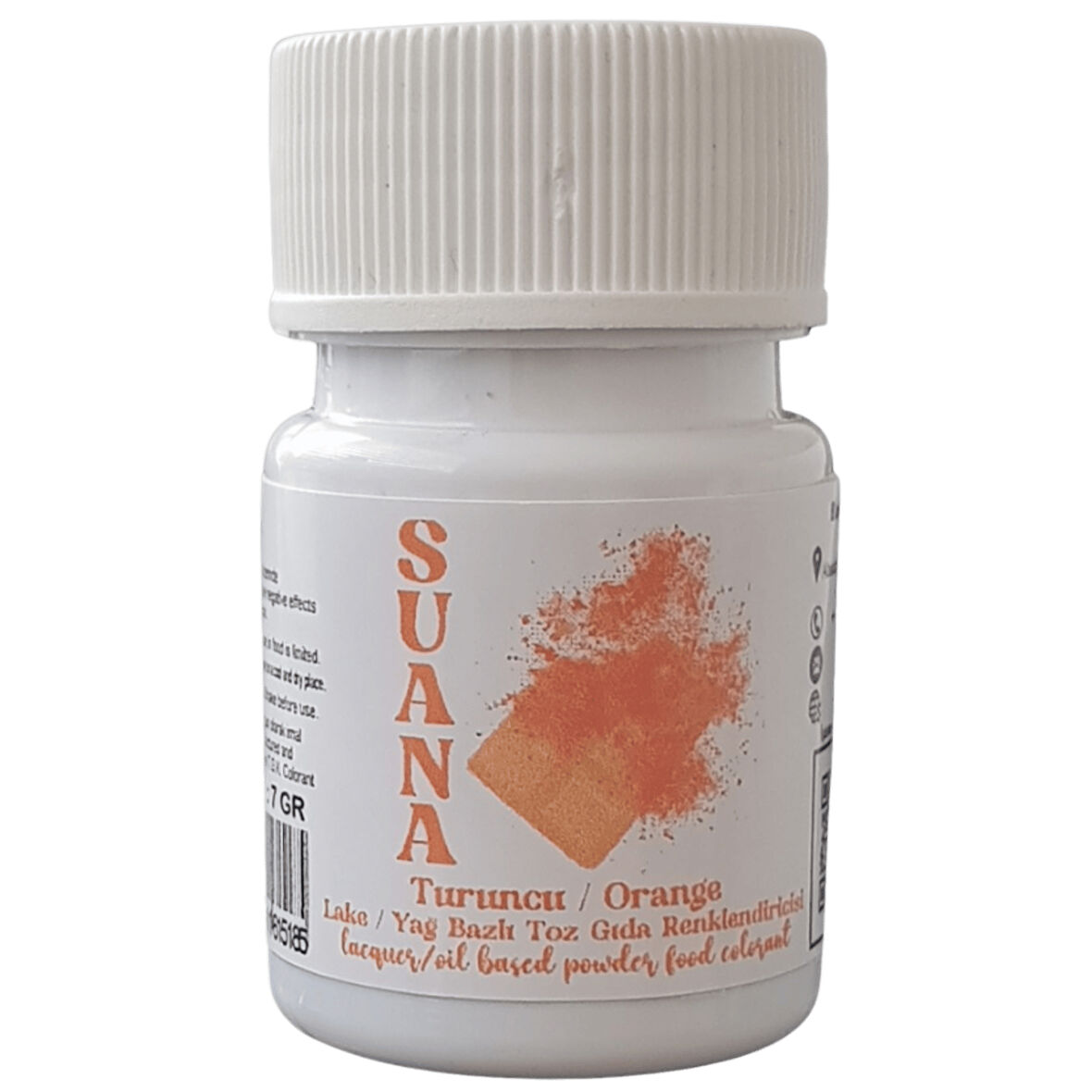 Turuncu Lake/Yağ Bazlı Toz Gıda Boyası - Çikolata Boyası 7 gr