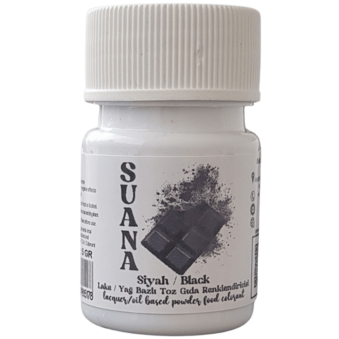 Siyah Lake/Yağ Bazlı Toz Gıda Boyası - Çikolata Boyası 5 gr