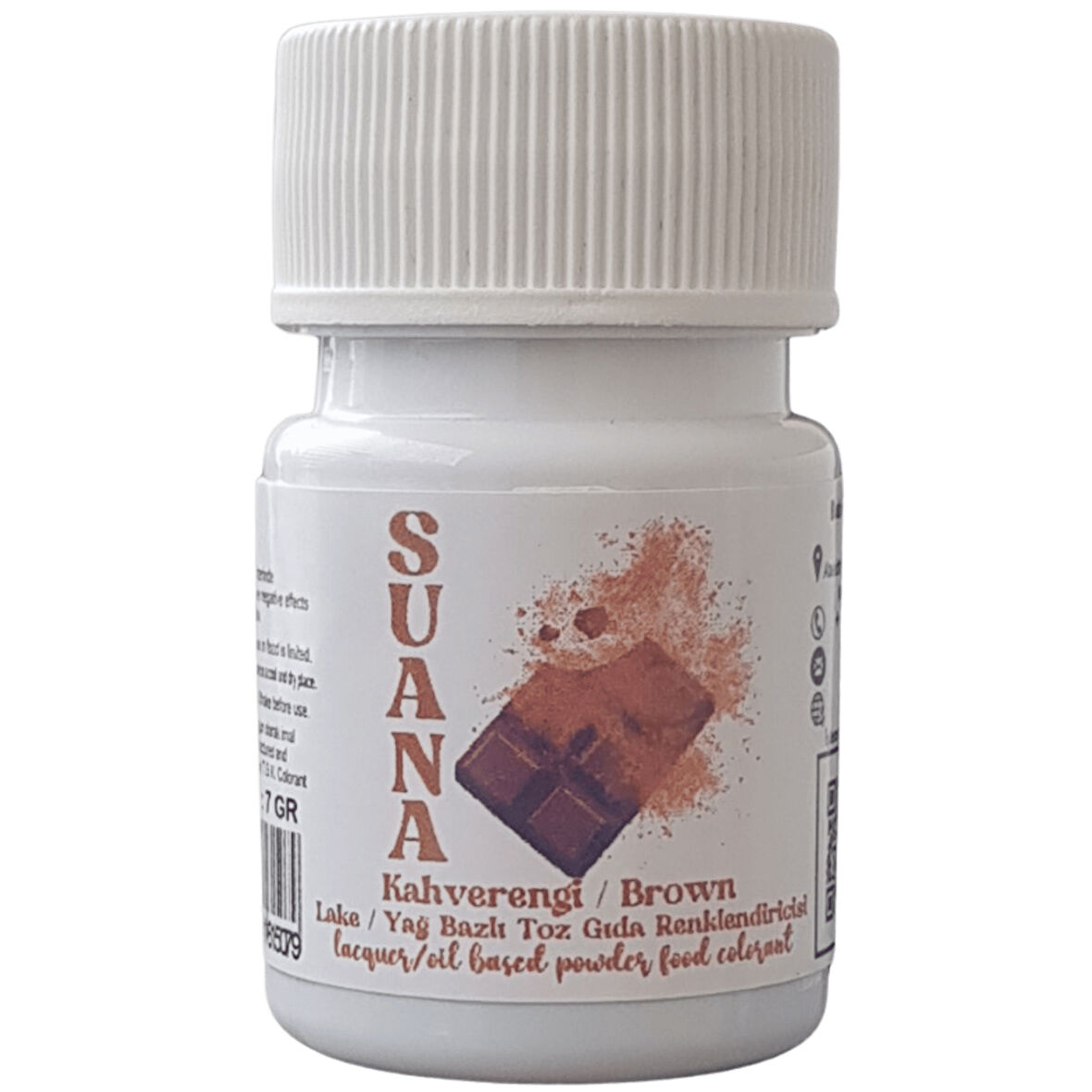 Kahverengi Lake/Yağ Bazlı Toz Gıda Boyası - Çikolata Boyası 7 gr