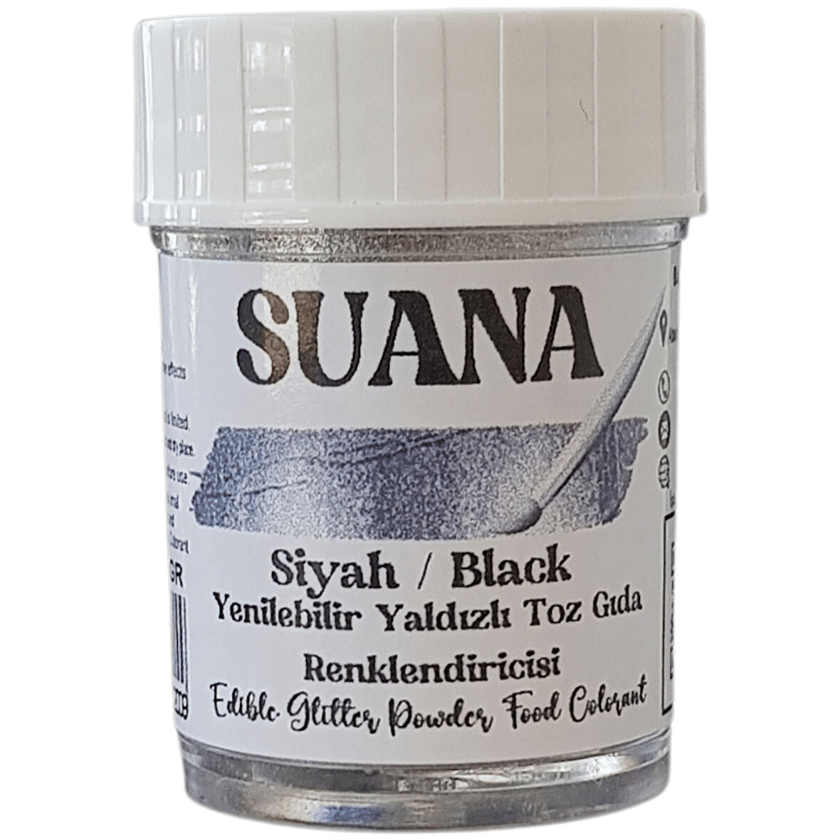 Siyah Metalik Toz Gıda Renklendiricisi 5 gr