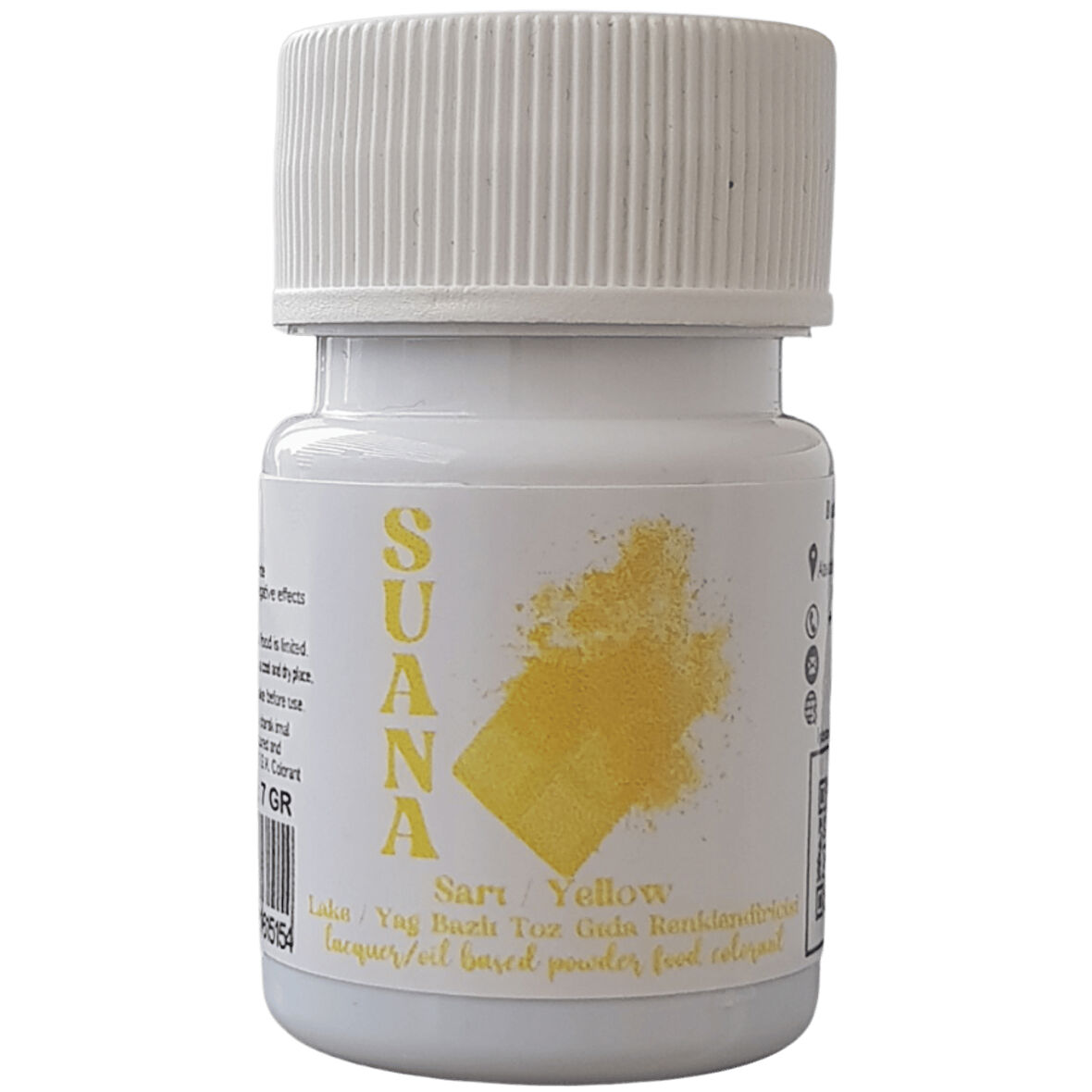 Sarı Lake/Yağ Bazlı Toz Gıda Boyası - Çikolata Boyası 7 gr