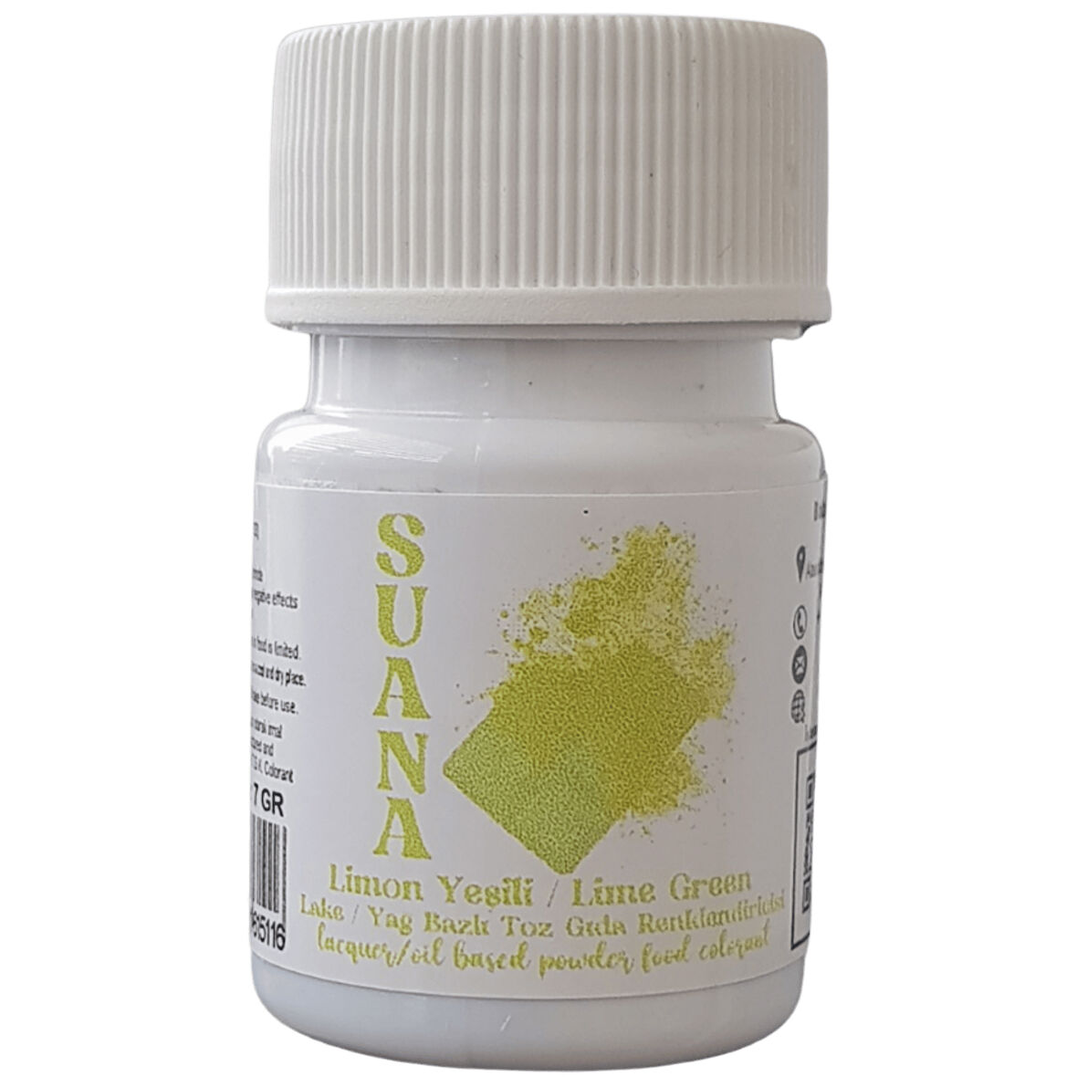 Limon Yeşili Lake/Yağ Bazlı Toz Gıda Boyası - Çikolata Boyası 7 gr