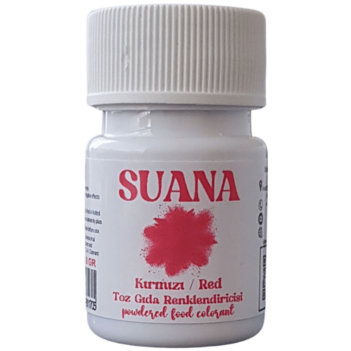 Suana Su Bazlı Toz Gıda Boyası 8 gr Kırmızı