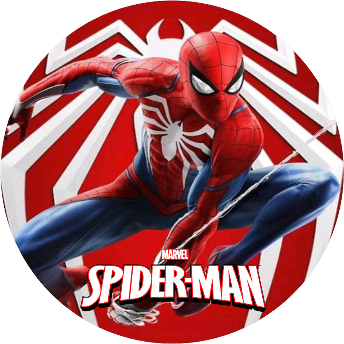 Spiderman Yuvarlak Pasta Yenilebilir Resim Baskı 20 cm 