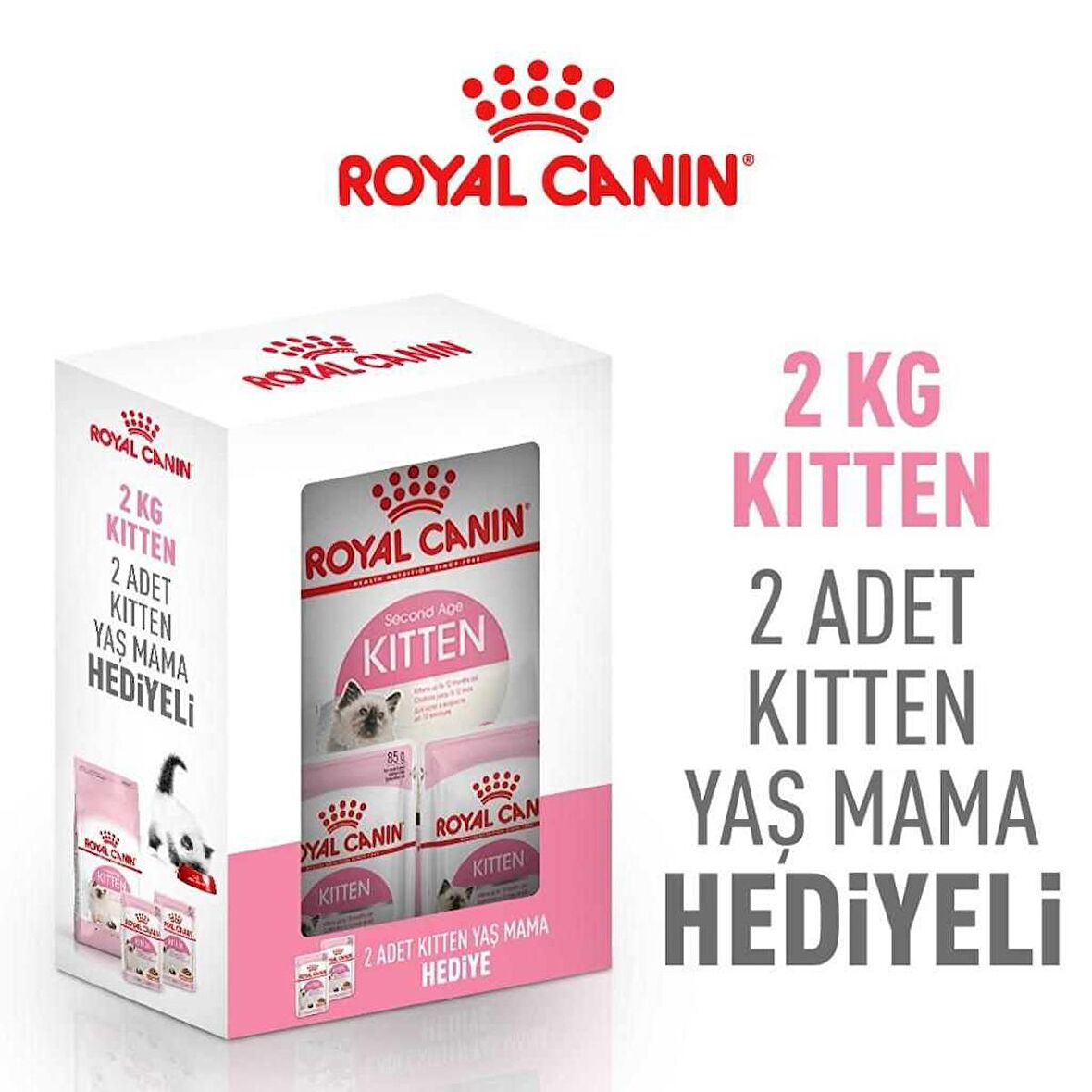 Royal Canin Kitten Hediyeli Kutu Yavru Kedi Maması 2 KG