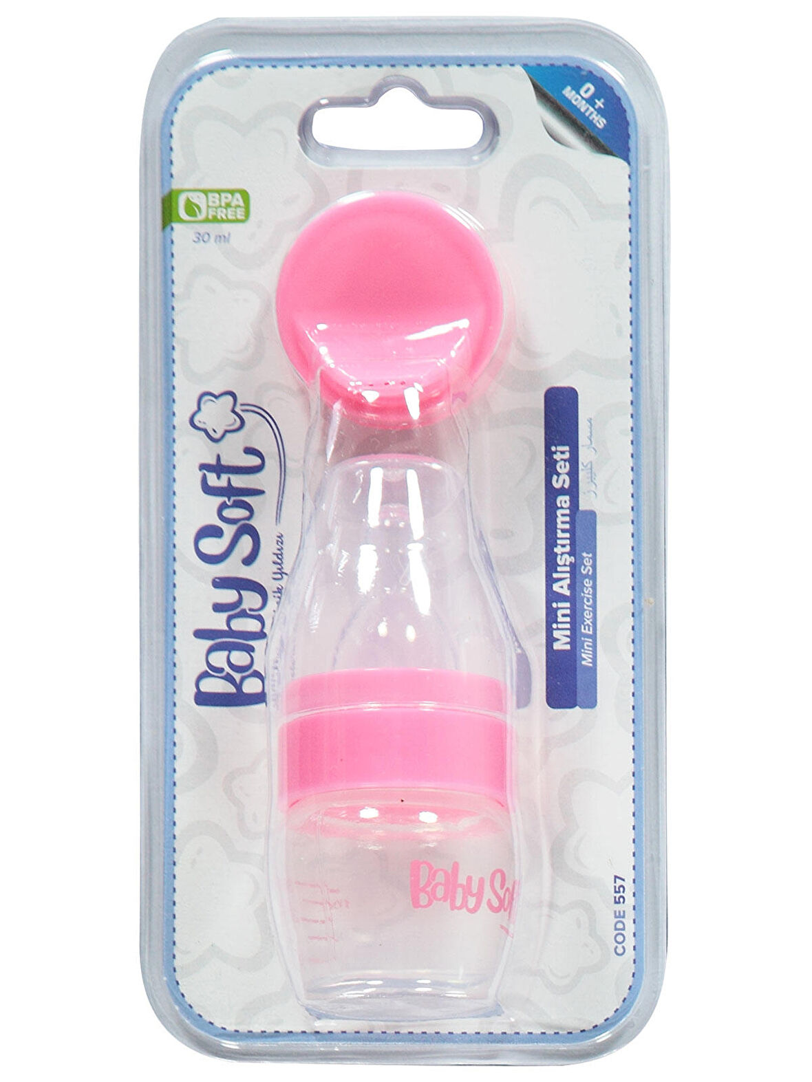 Baby Soft PP Mini Biberon Suluk Alıştırma Seti 30 ml Pembe