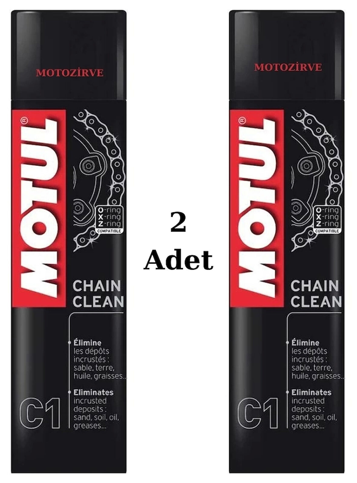 Motul C1 Zincir Temizleme Spreyi 400 ml (2 Adet)