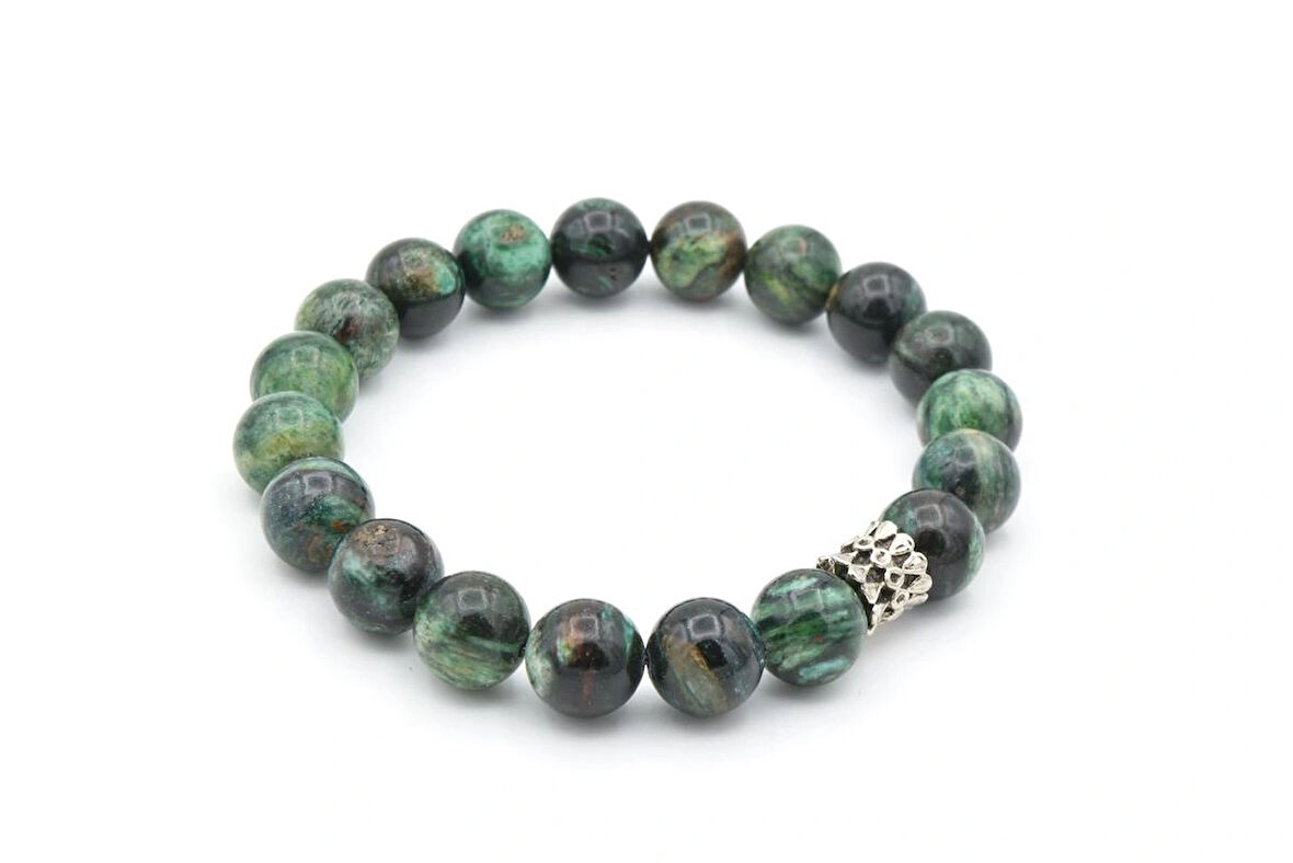 Hakiki Doğal Fuksit Taşı Bileklik 10 Mm