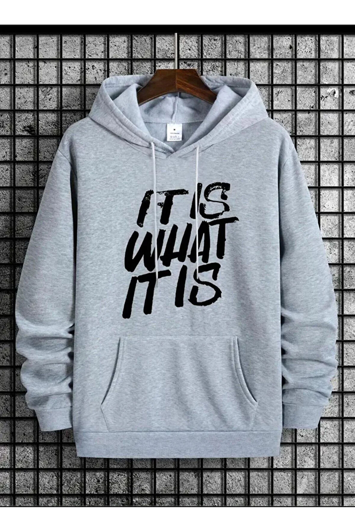 It'is What Baskılı Kapüşonlu Sweatshirt
