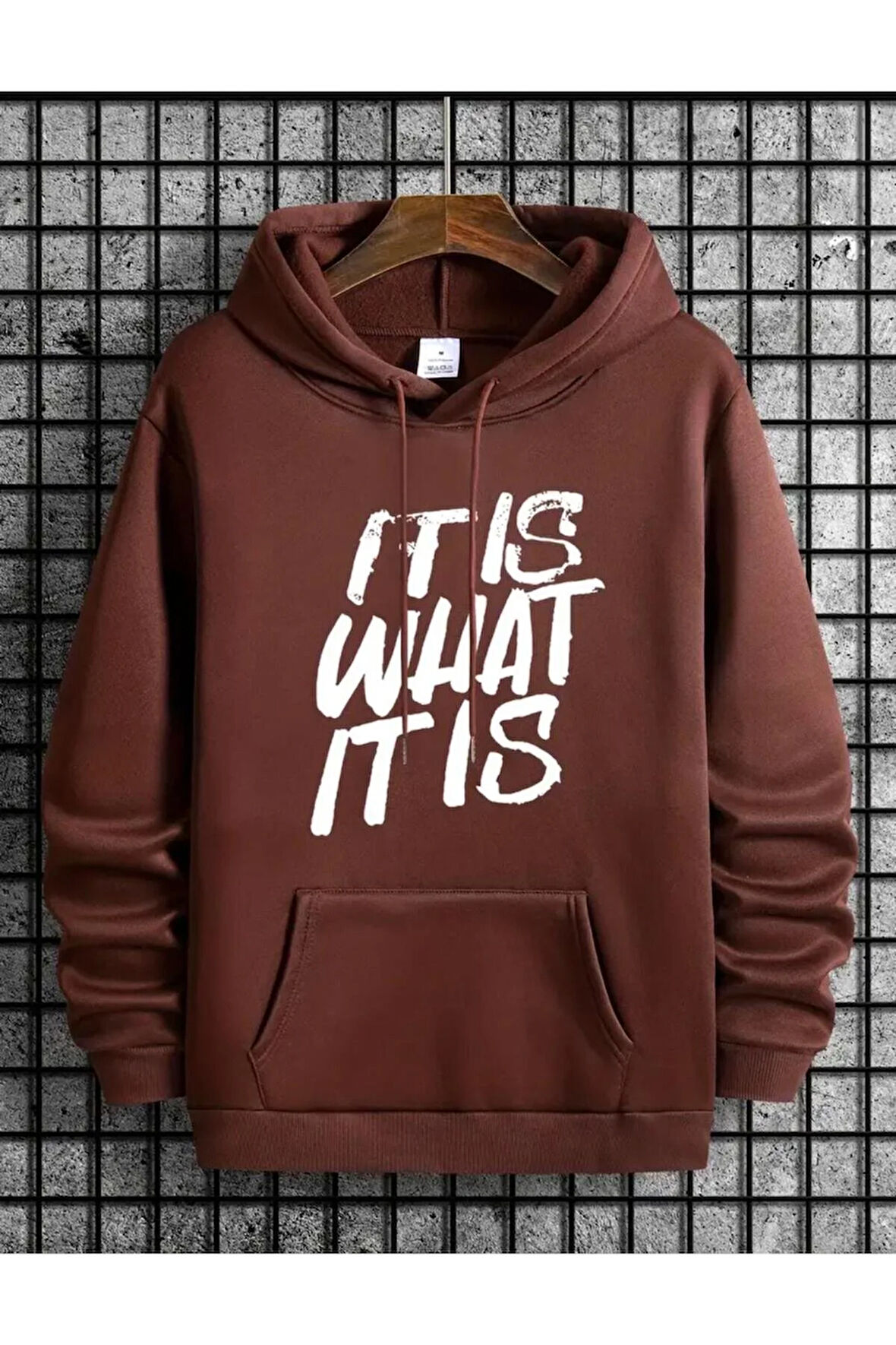 It'is What Baskılı Kapüşonlu Sweatshirt