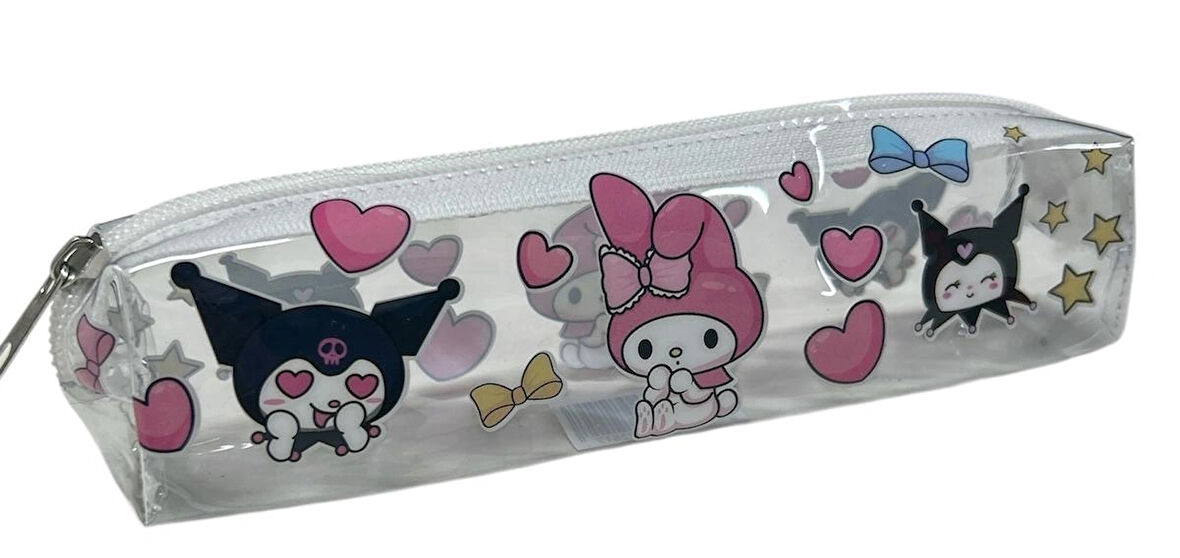 Şeffaf Figürlü Tek Katmanlı Kalemlik – Sevimli Tasarım, Fermuarlı, Hafif ve Pratik