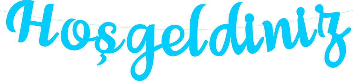 Hoşgeldiniz Mavi Temalı Kaligrafi Banner