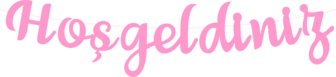 Hoşgeldiniz Pembe Temalı Kaligrafi Banner