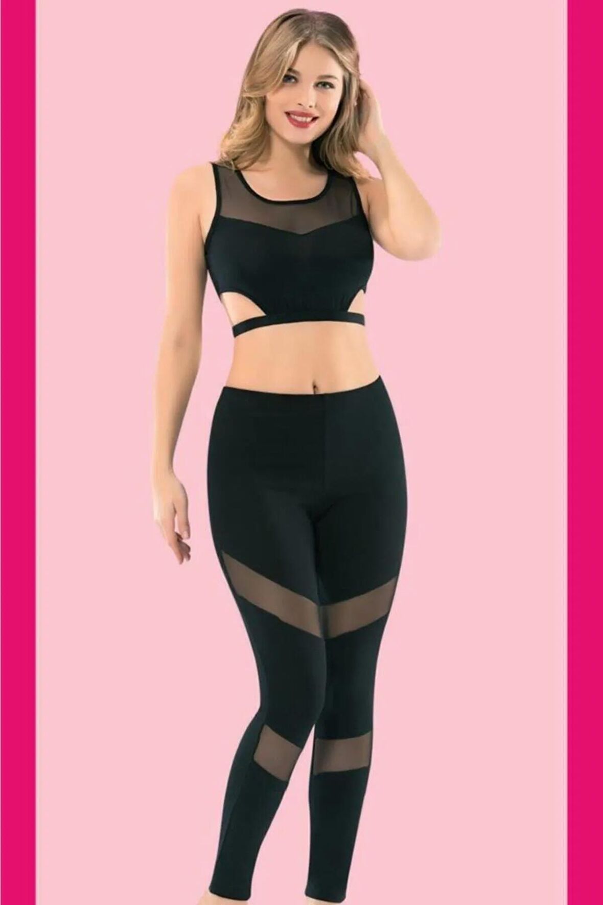 Tül Detaylı Tayt Kt4072