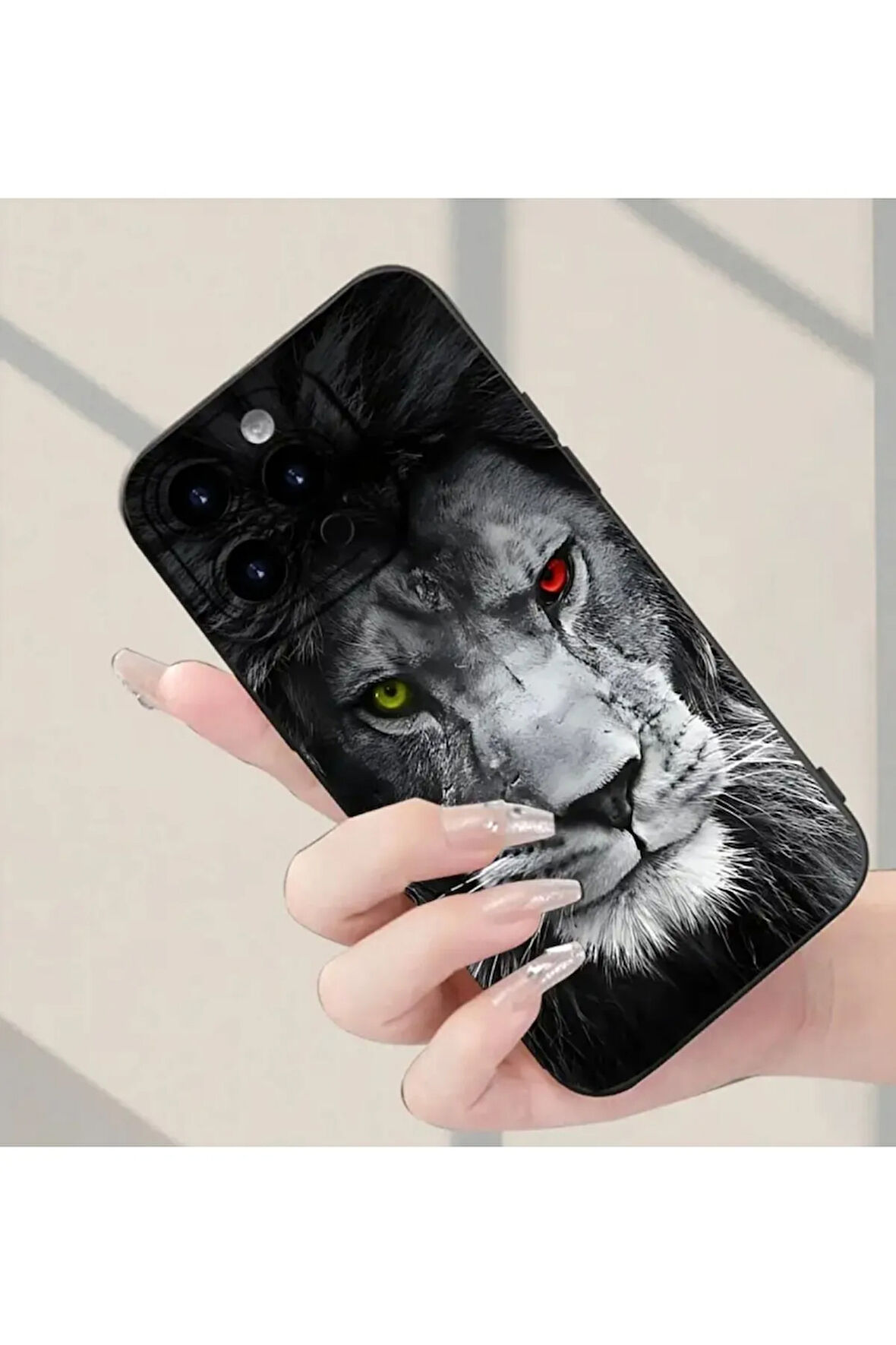 İPHONE 13 PRO UYUMLU ASLANLI ESNEK SİLİKON KILIF