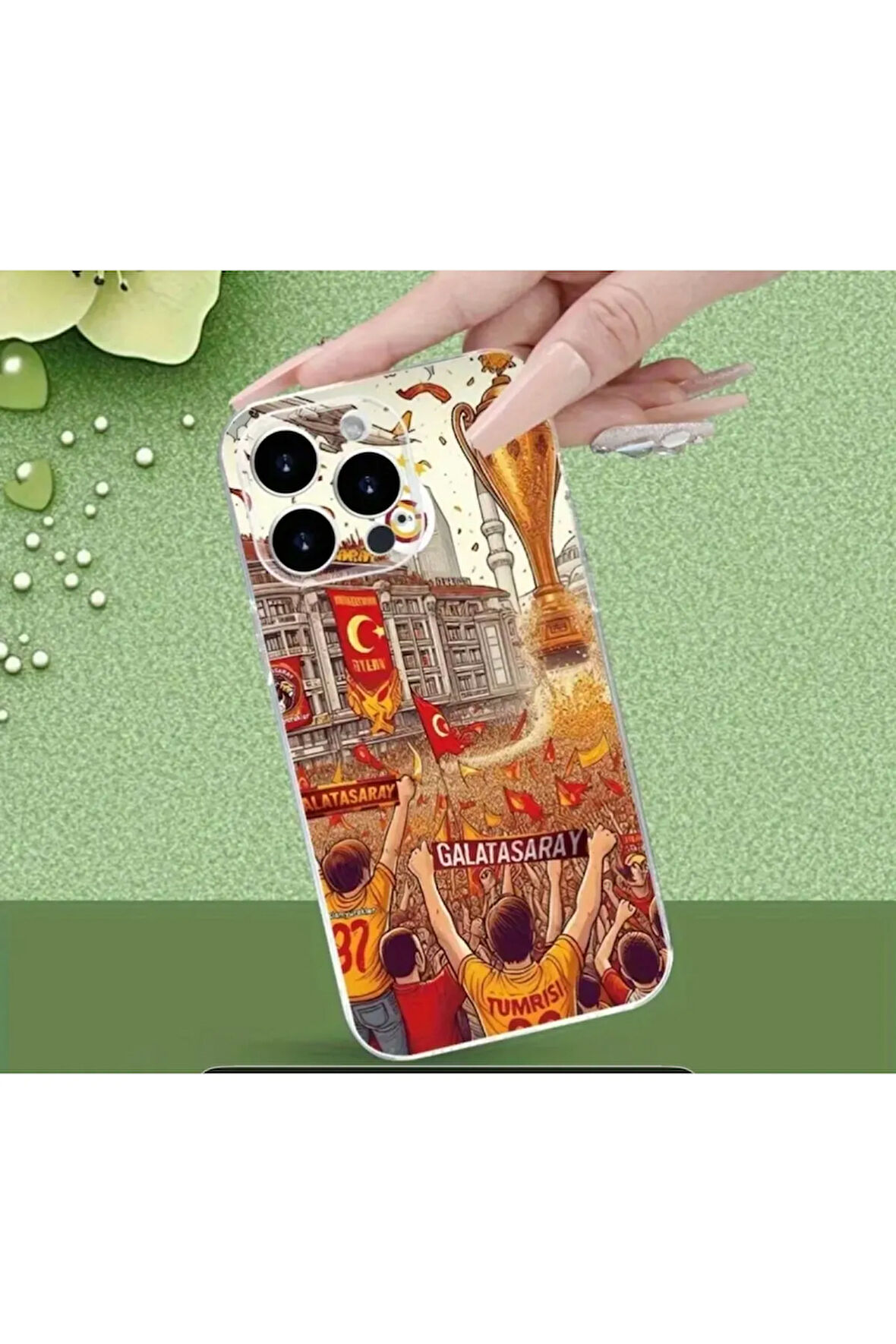 İPHONE 15 UYUMLU SARI KIRMIZI SİLİKON KILIF