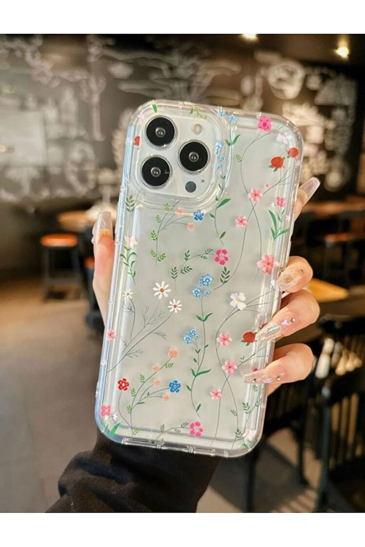 İPHONE 13 UYUMLU DESENLİ ŞEFFAF KILIF
