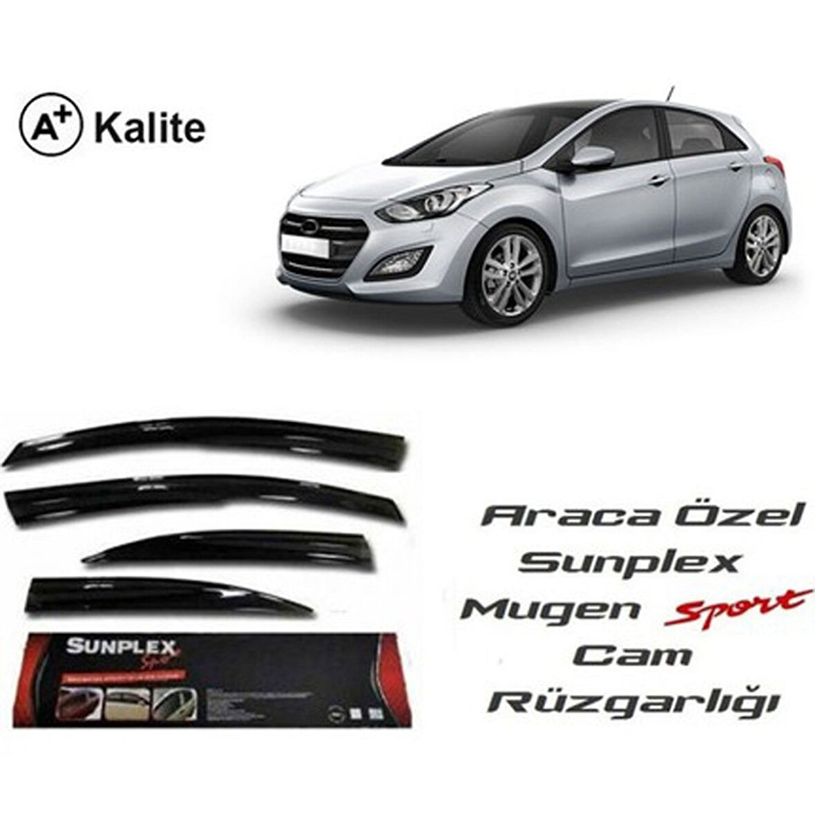 SUNPLEX  Hyundai i30 cam rüzgarlığı 2013+ mugen tip sunplex