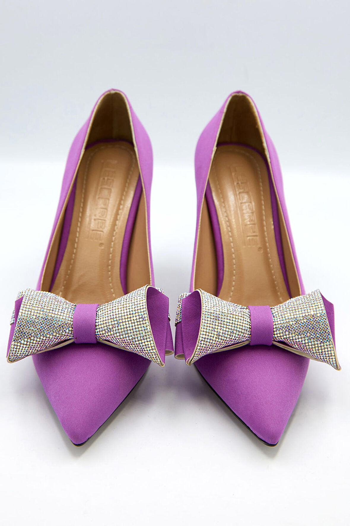 Kadın Fiyonk Detaylı Saten Stiletto