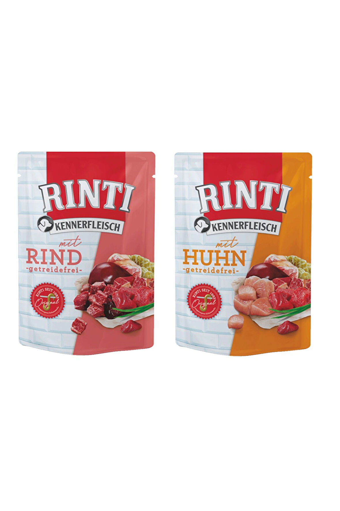 Rinti Pouch 2 Çeşit Karma Köpek Yaş Mama 400 Gr. X 2 Adet