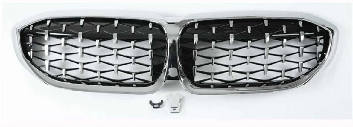 Bmw G20 2019+ Diamond Böbrek Panjur Krom Çerçeve