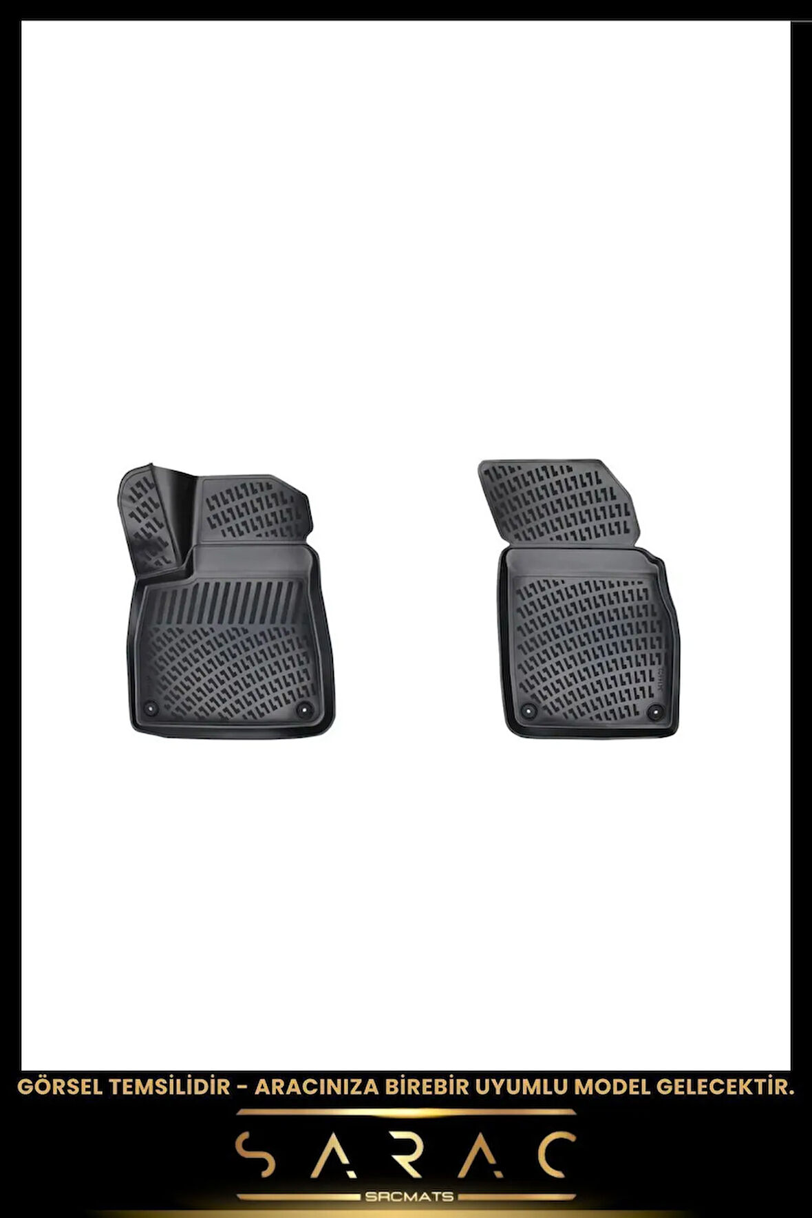 Renault Kangoo 2001 Model Panelvan Araca Özel 3d Havuzlu Paspas(2 PARÇA)