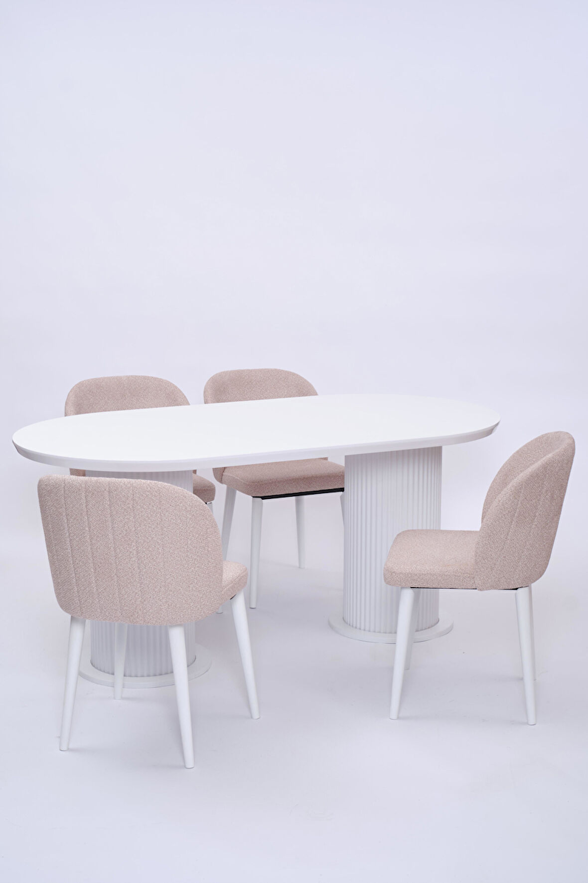 Bohem Göksu Lak Panel Yemek Masa Sandalye Takımı 90x170