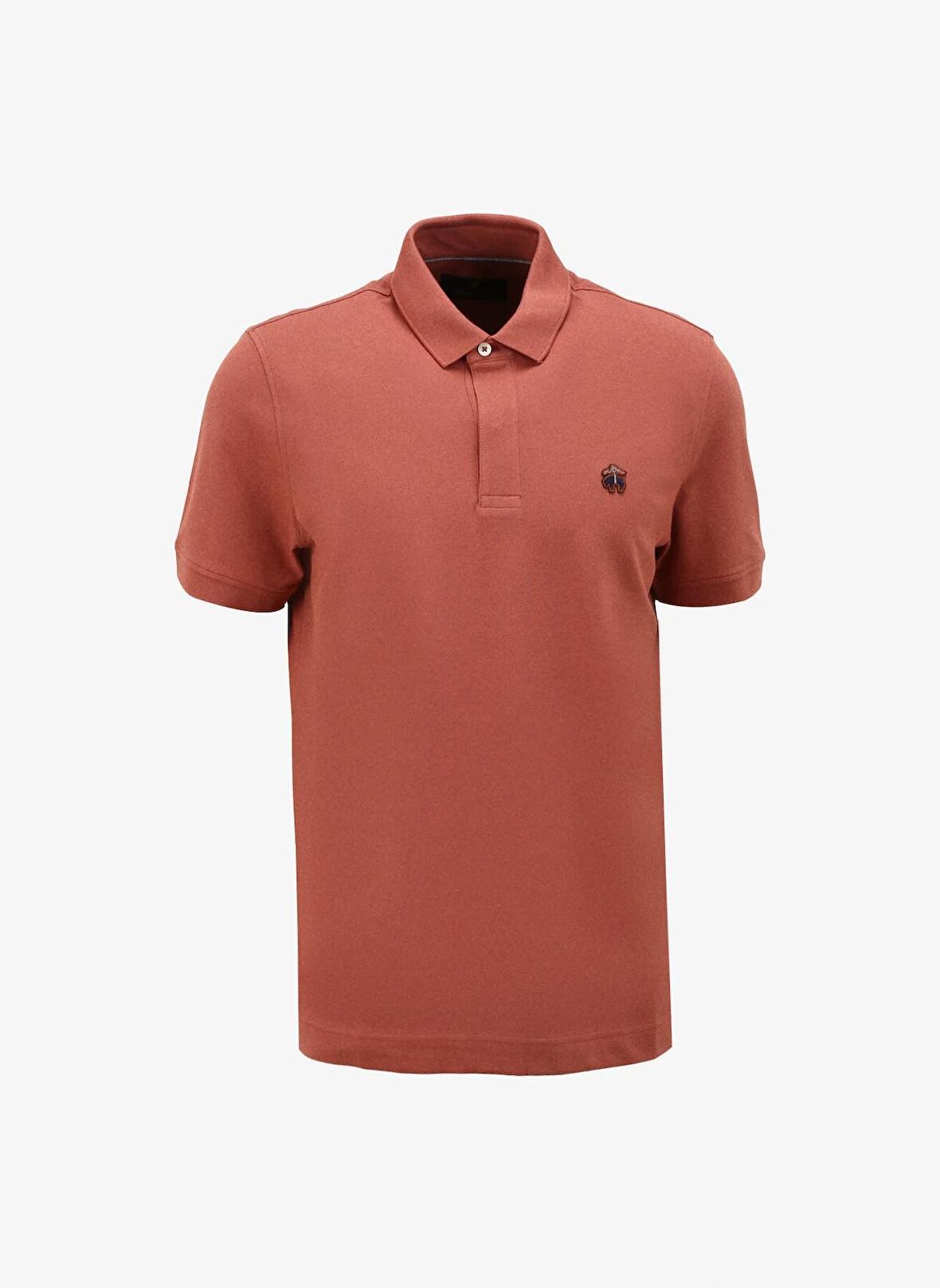 Brooks Brothers Polo Yaka Koyu Kiremit Erkek T-Shirt BBSP23MTS019