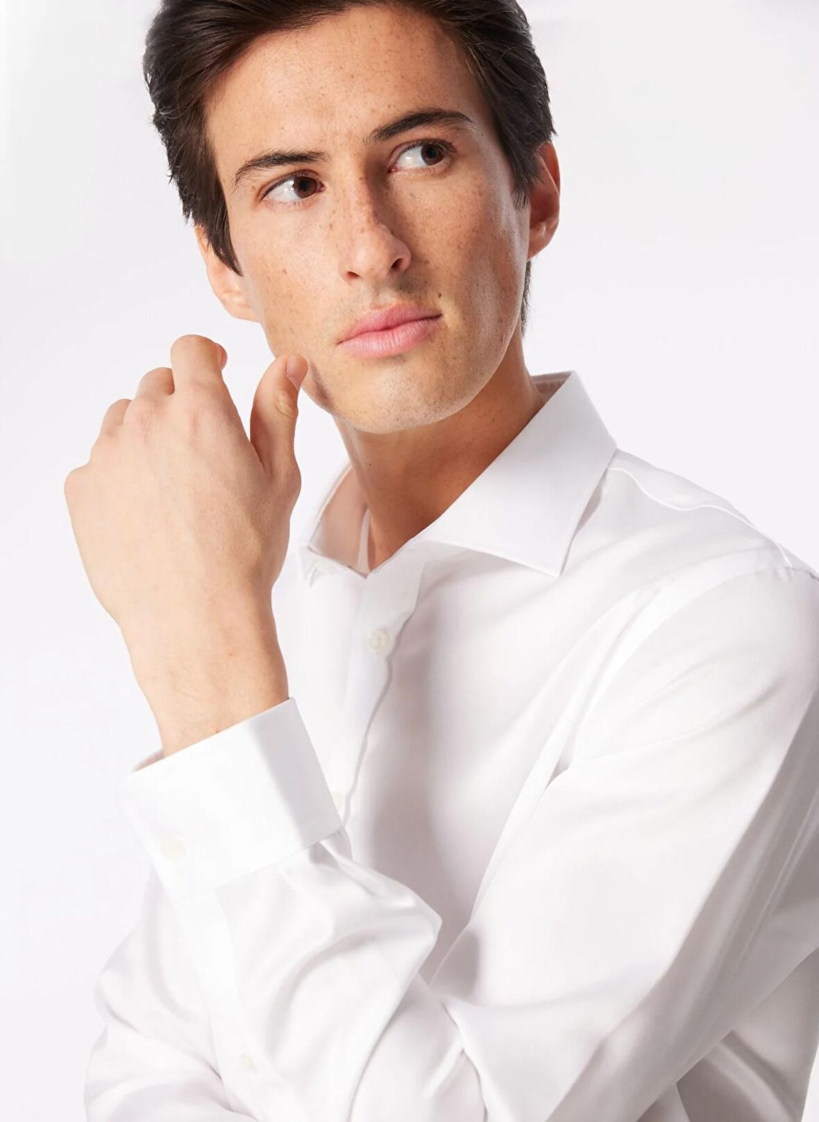 Brooks Brothers Slim Fit İtalyan Yaka Beyaz Erkek Gömlek BBSS24MSH028