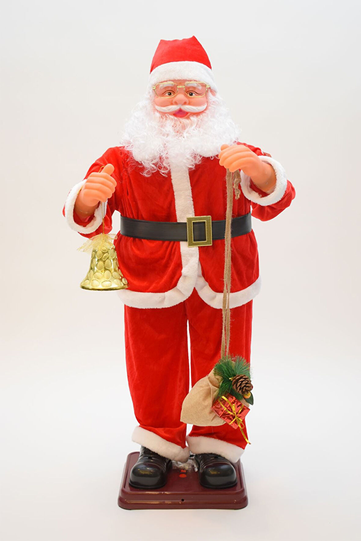 Waldern Yılbaşı 120cm Hareketli Noel Baba Şarkı Söyler Büyük Boy