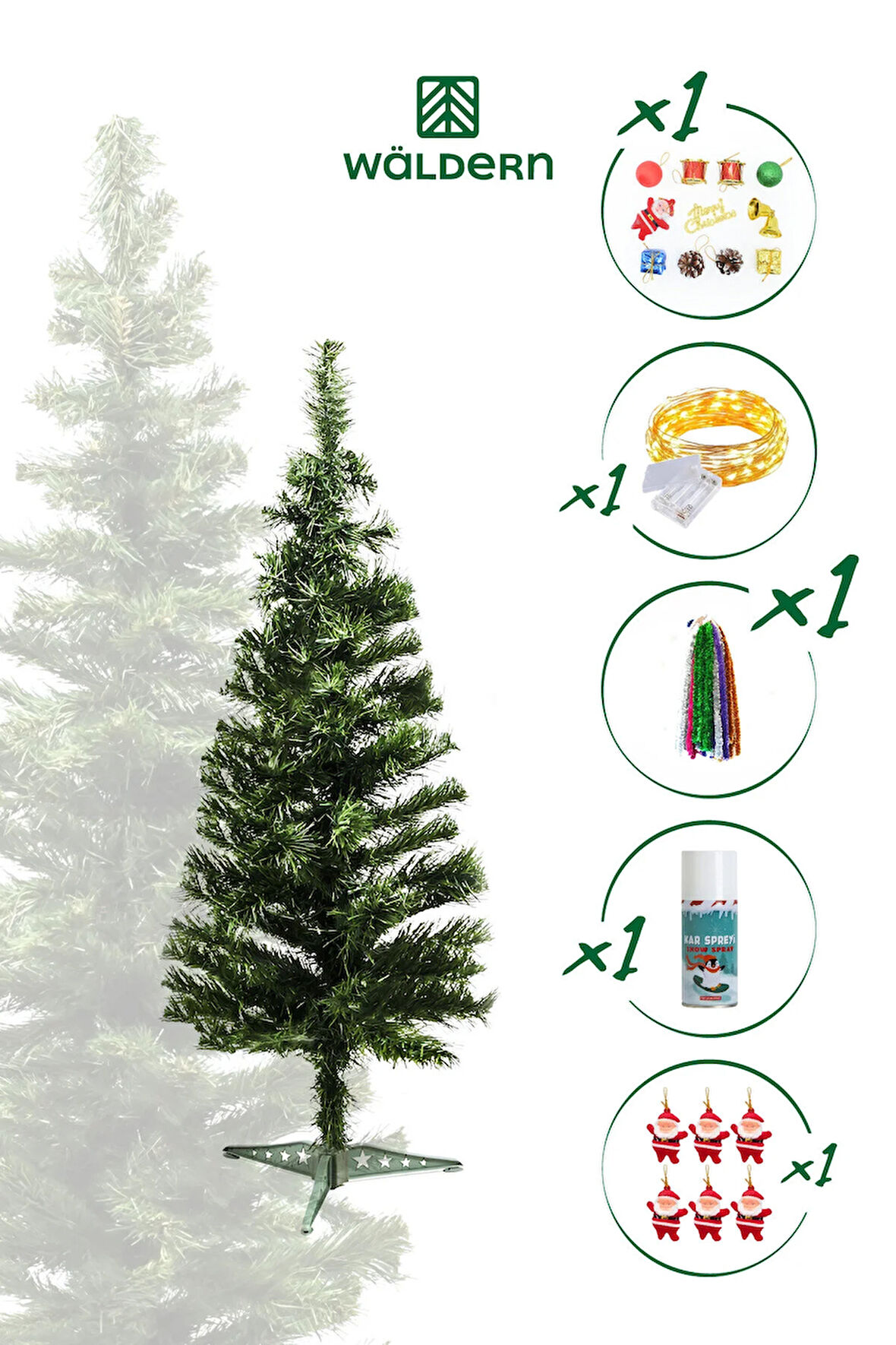 90 cm Ağaç Süslü set