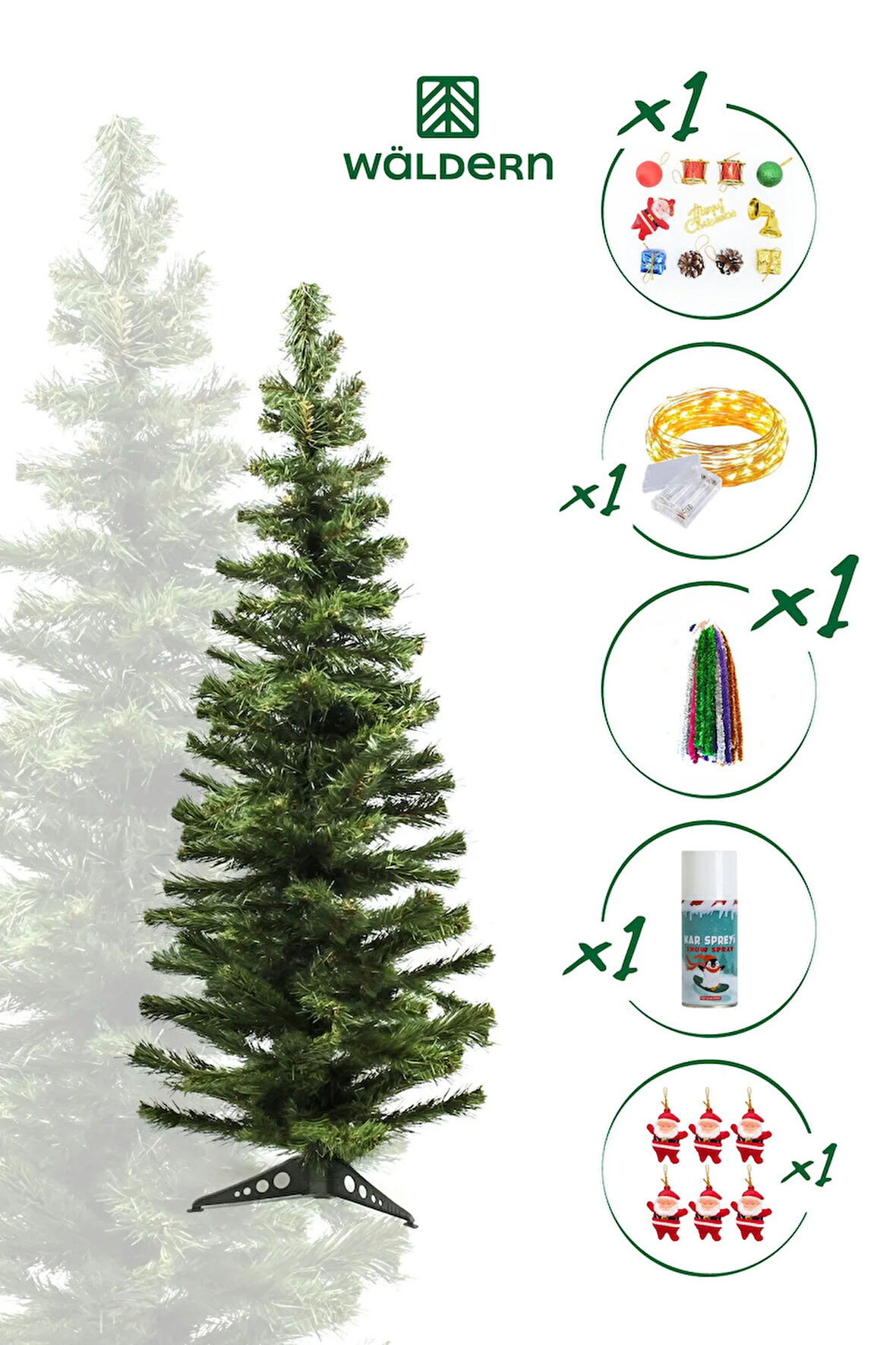 120 cm Ağaç Süslü set