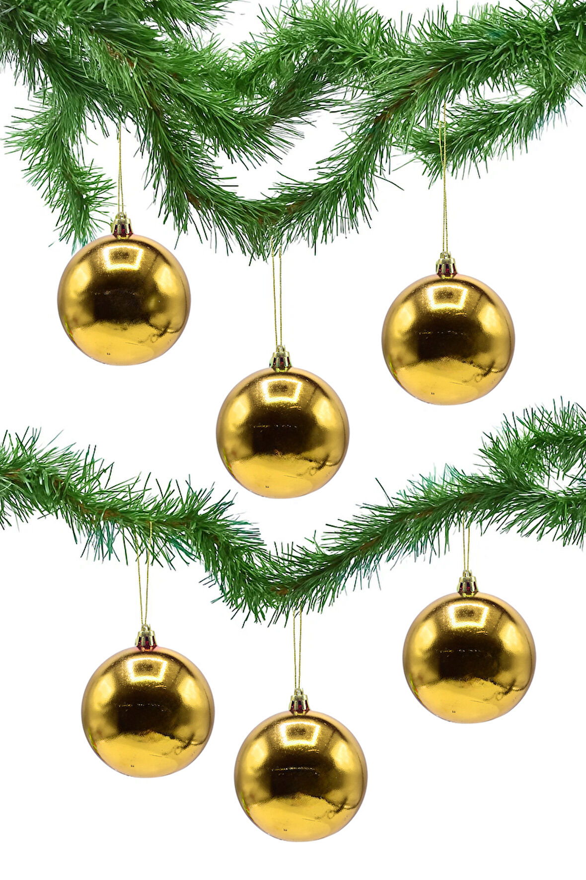 Waldern Cici Top Yılbaşı Çam Ağacı Süsü 8 Cm 6'Lı