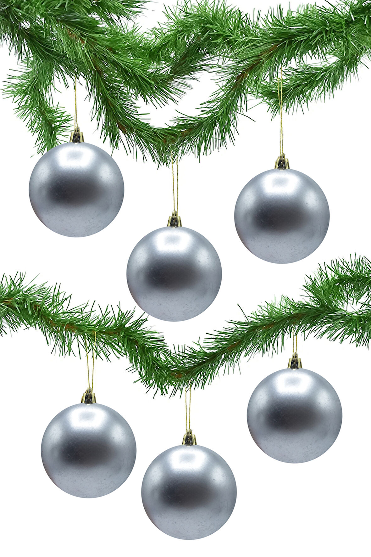 Waldern 6 Lı 10 Cm Mat Yılbaşı Ağacı Süsü Cici Top