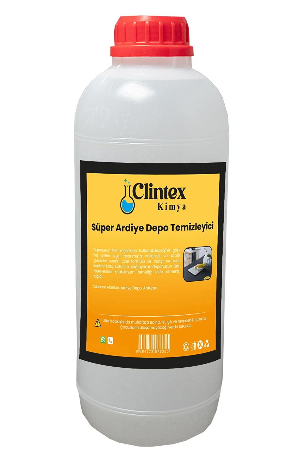 Clintex Kimya Süper Ardiye Depo Temizleyici 1 Lt