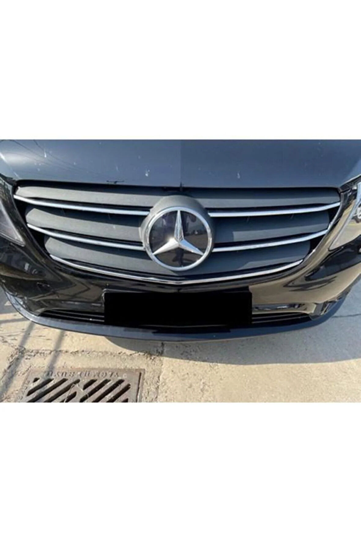 Mercedes Vito W447 Uyumlu Krom Ön Panjur 5 Parça 2020 Ve Üzeri Paslanmaz Çelik Ince Model