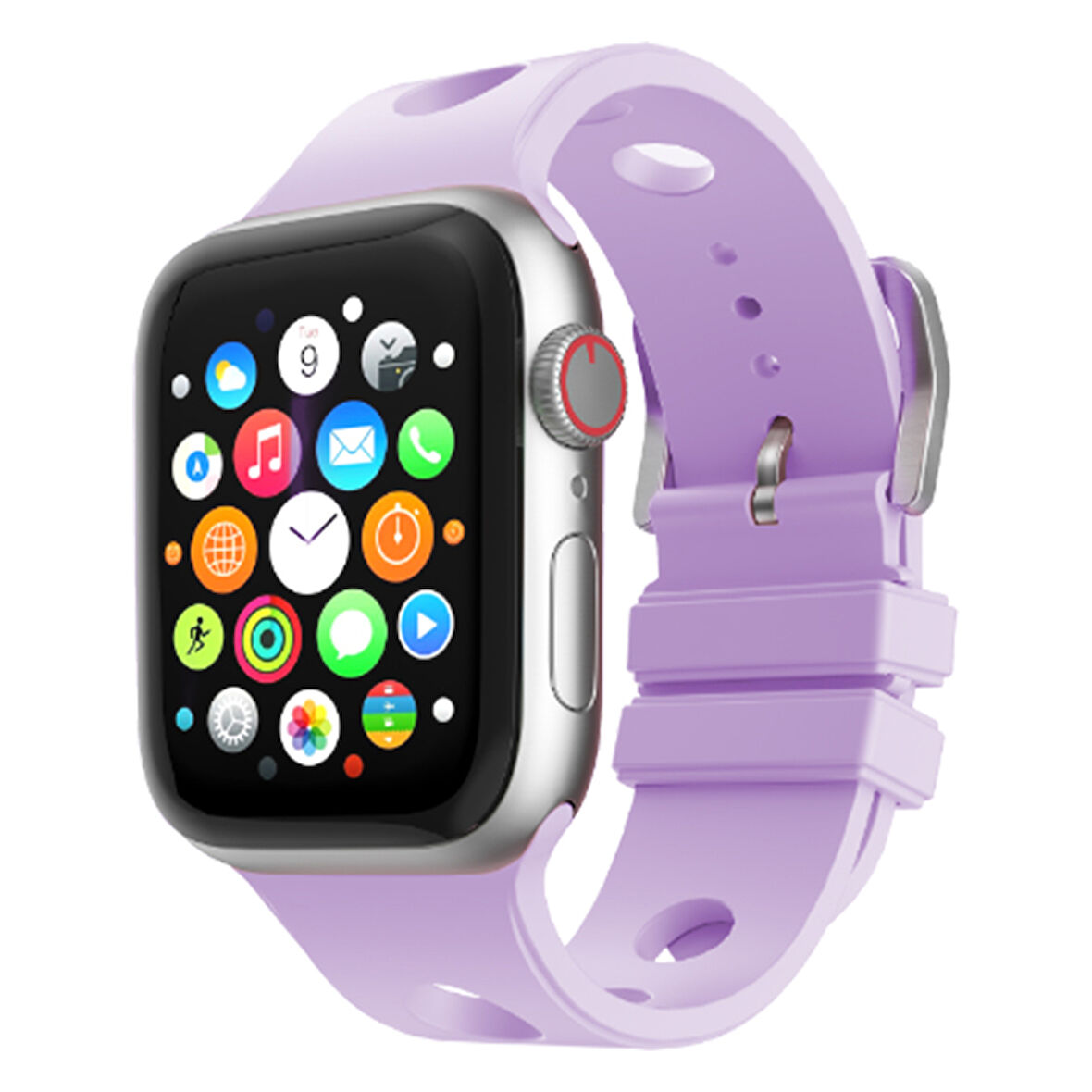 Apple Uyumlu Watch 10-11 (42mm) Kordon 1/2/3/4/5/6/se/7/8/9 (38-40-41mm) KD-143 Silikon Kordon