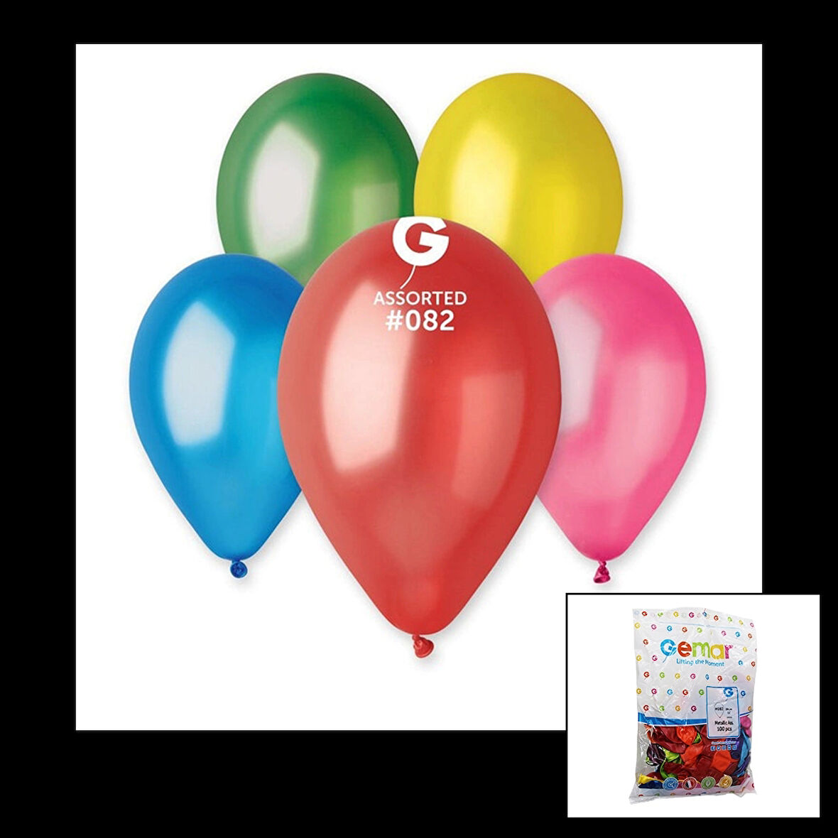 GM-110-82 METALİK - KARIŞIK BALON 11&amp;apos;&amp;apos; - 28CM - 100 PARÇA (4172)