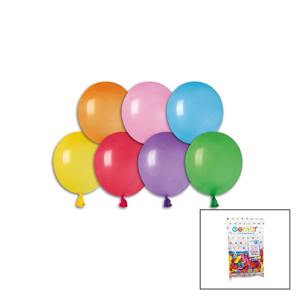 RENKLİ SU BALON 3 İNÇ - 8CM - 500PCS (4172)