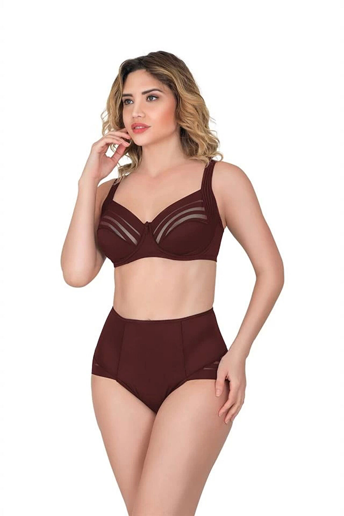 Bordo Emay 183 B Yan Destekli Toparlayıcı Balenli Sütyen