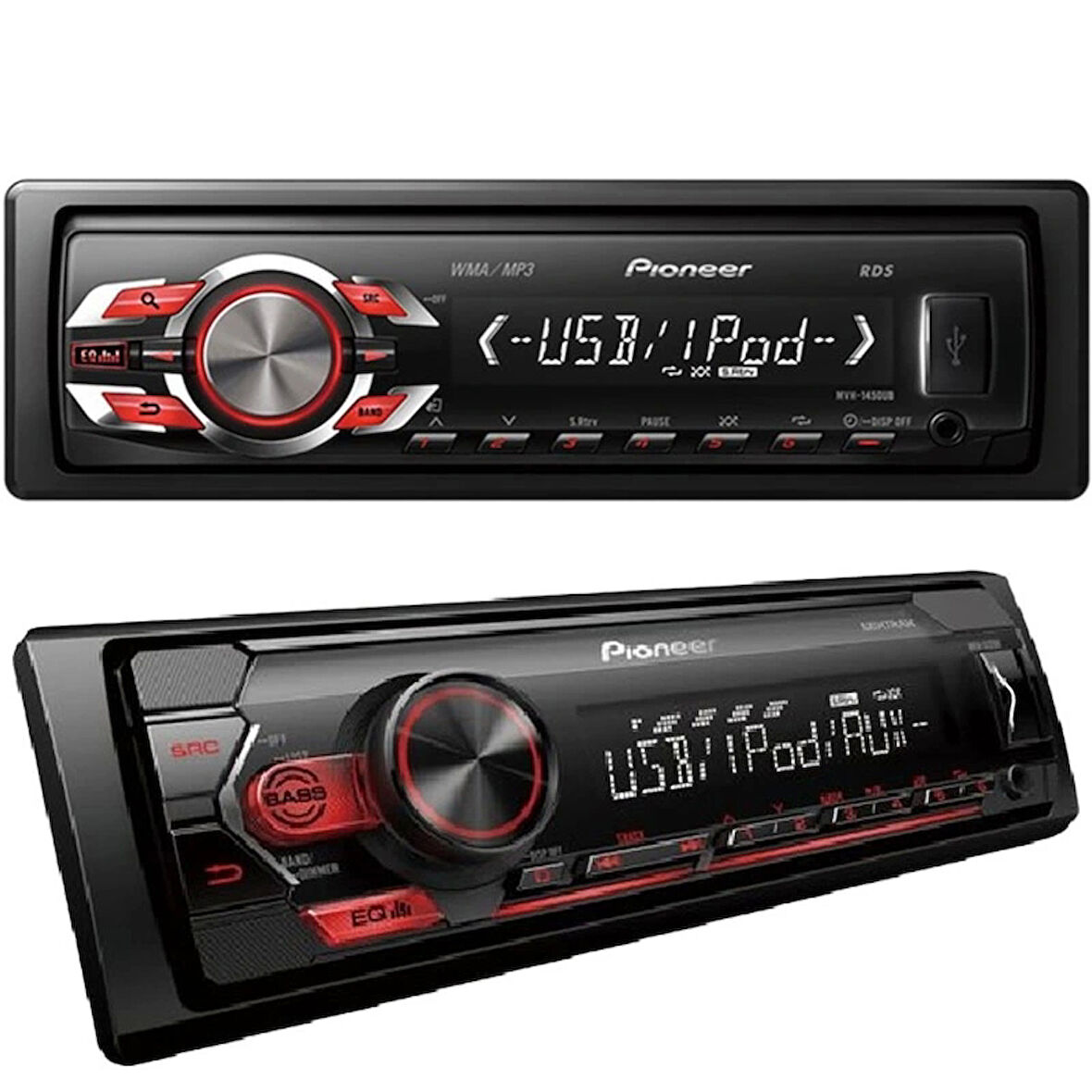 PIONEER MVH-S125UI USB*FM*AUX MEKANİKSİZ KUMANDALI OTO TEYP 4 X 50 WATT (4172)