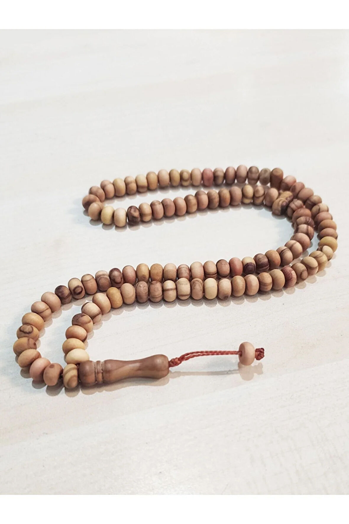 Zeytin Ağacı Tekerlek Kesim 8x6mm  Namaz Tesbihi