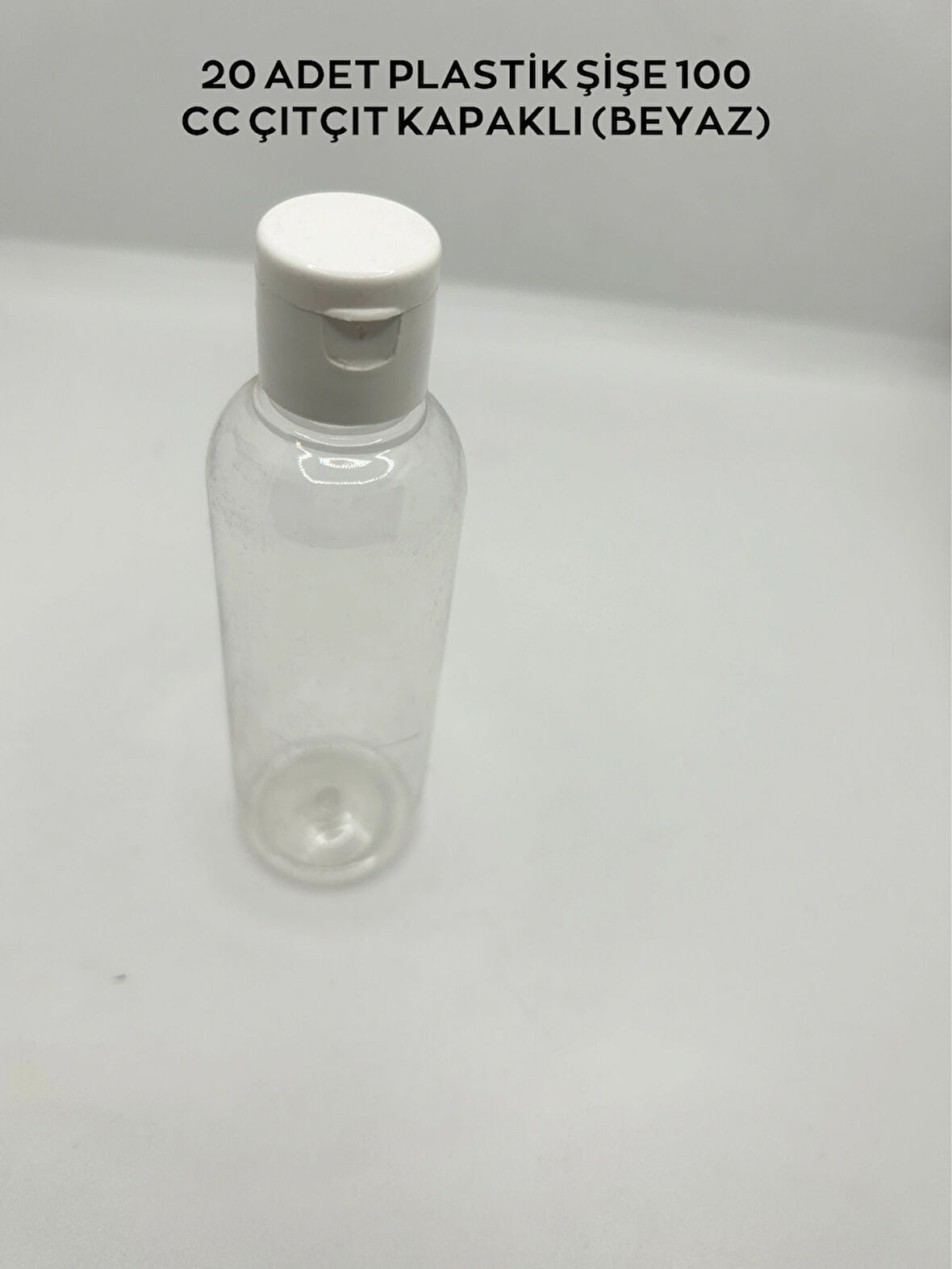 20 ADET PLASTİK ŞİŞE 100 CC / 250 CC / 350 CC ÇITÇIT KAPAKLI (BEYAZ / SİYAH)