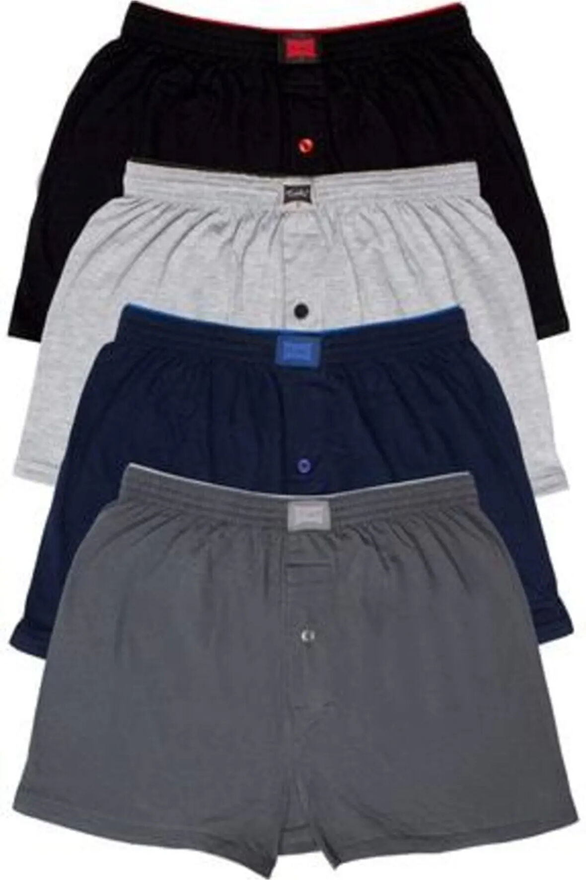 Erkek Siyah Penye Pamuklu Boxer 10'lu