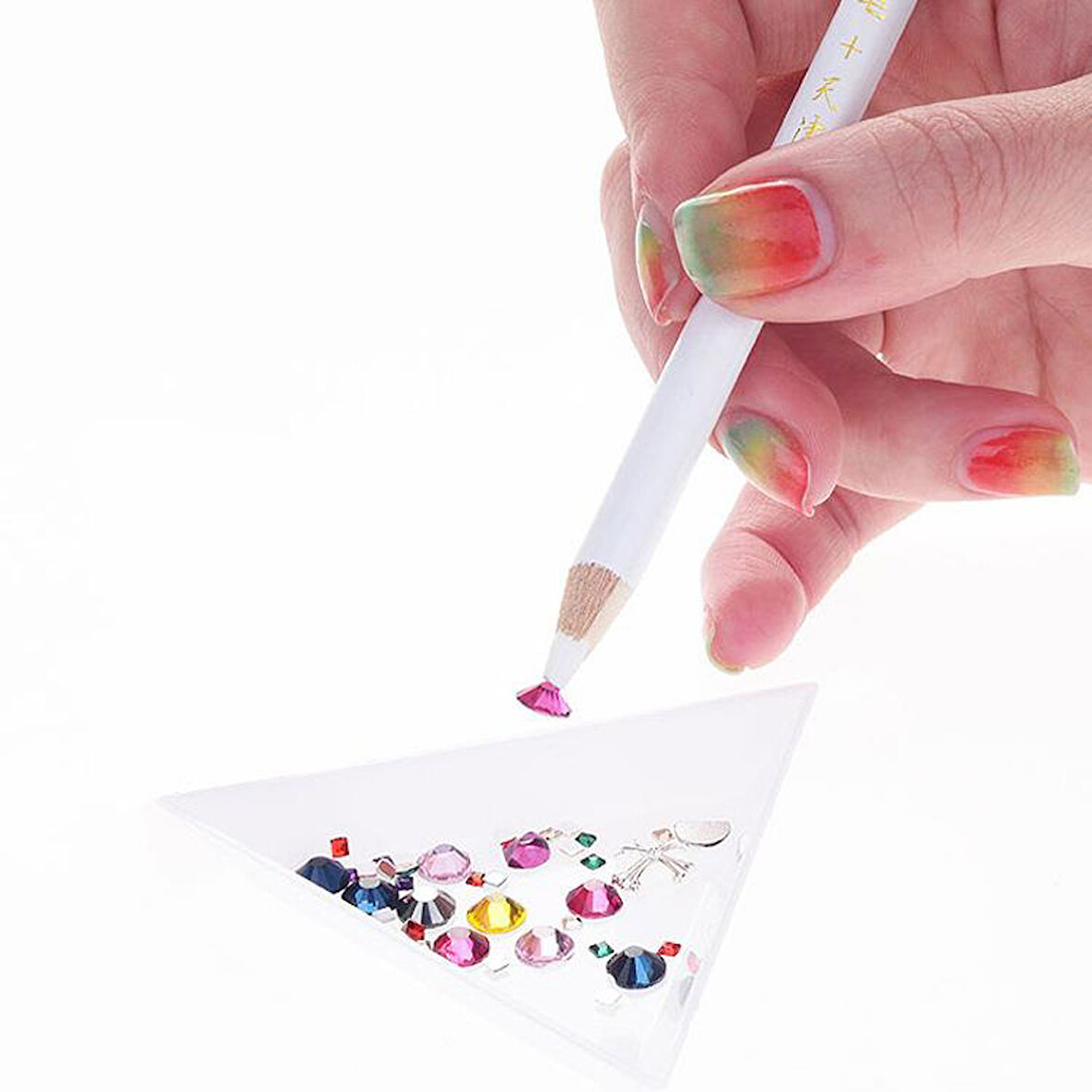 Nail Art Taş Tutucu Mumlu Kalem (10 Adet)