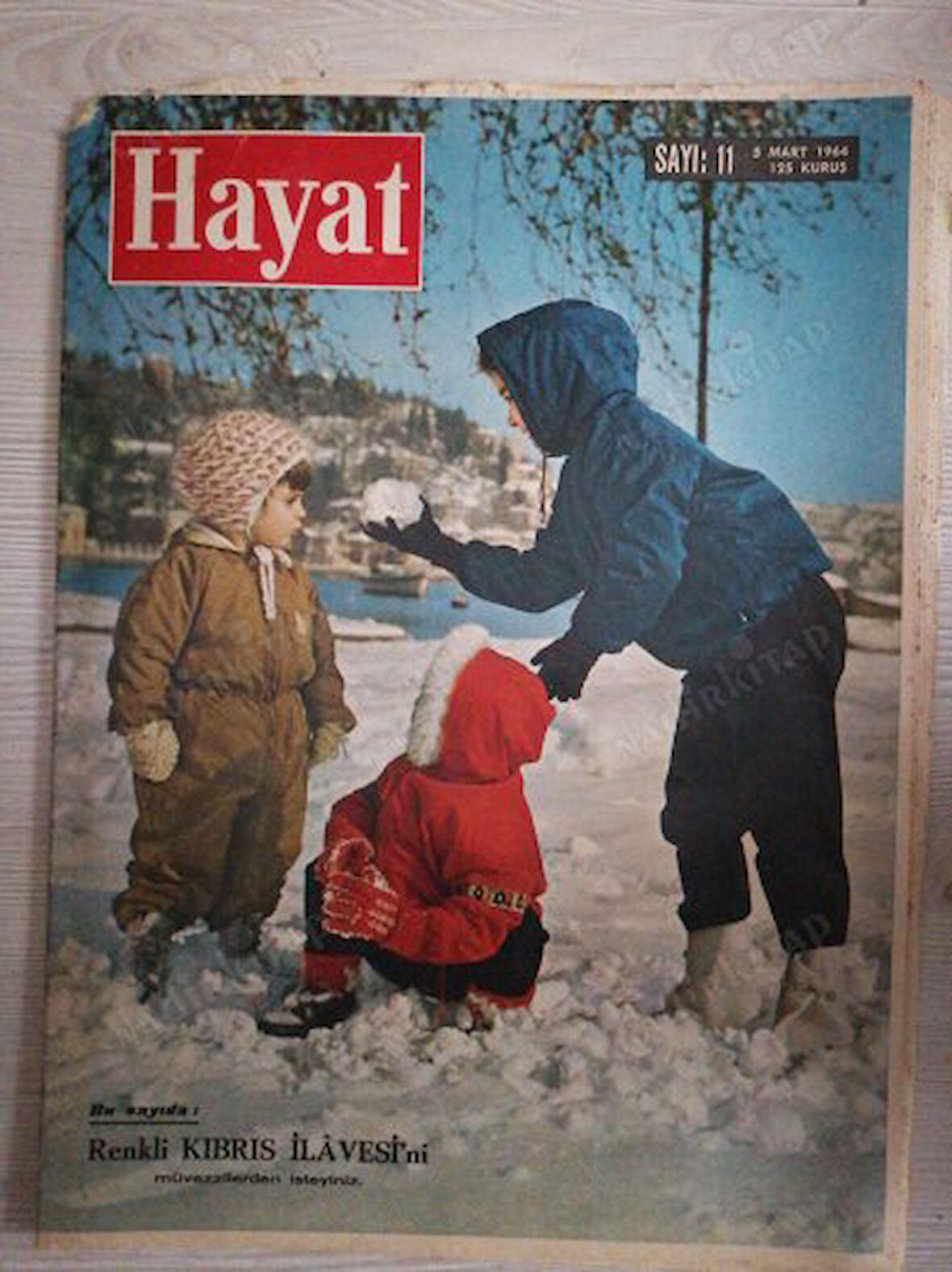 HAYAT DERGİSİ 5 Mart 1964 Sayı:11  Orta Sayfa Posteri : Münif Fehim’in Prenses İrini ve Halil Bey Tablosu