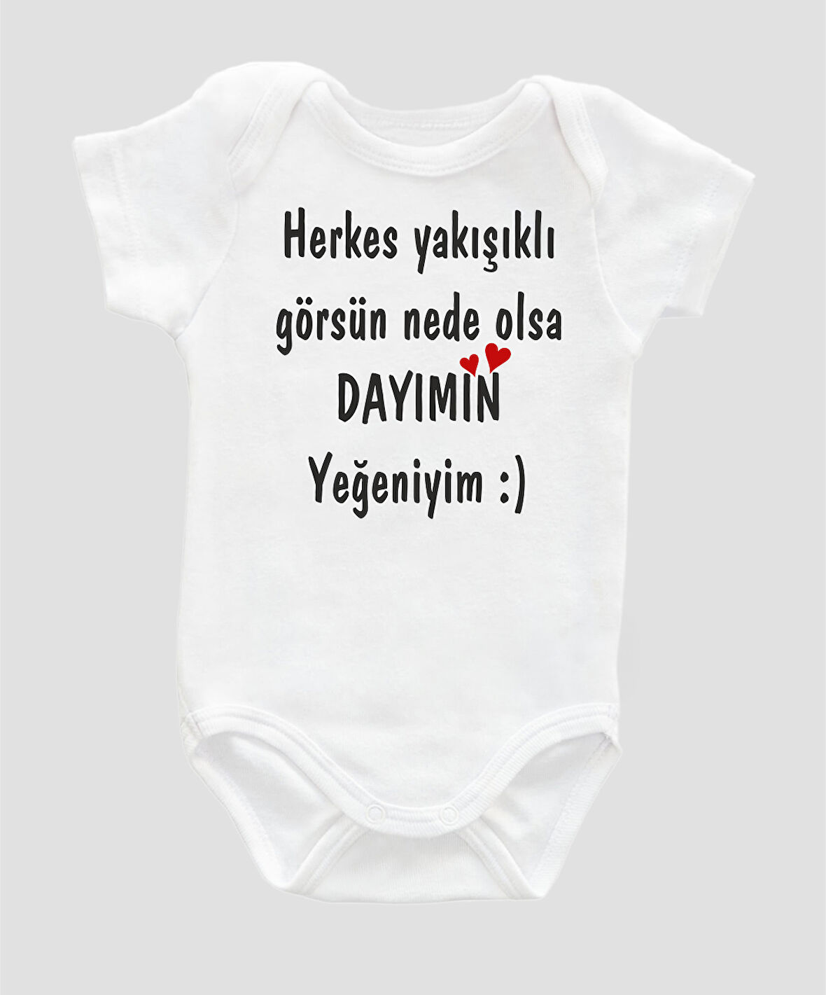 Organik %100 Pamuk Herkes Yakışıklı Görsün Baskılı Bebek Body ZBN072
